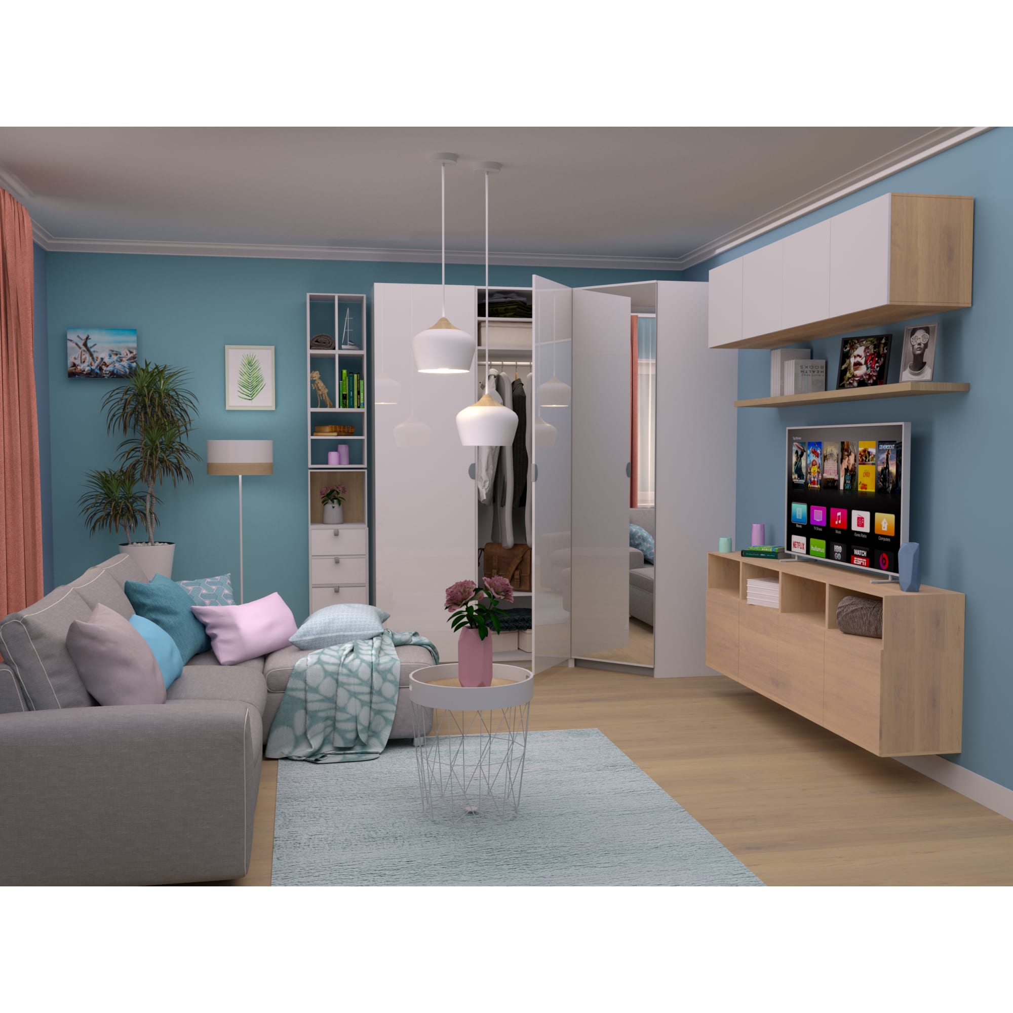 81965213 Дверь для шкафа МФ 38x59.6x1.6 см цвет дуб сонома Lion Santreyd  - Вид №3