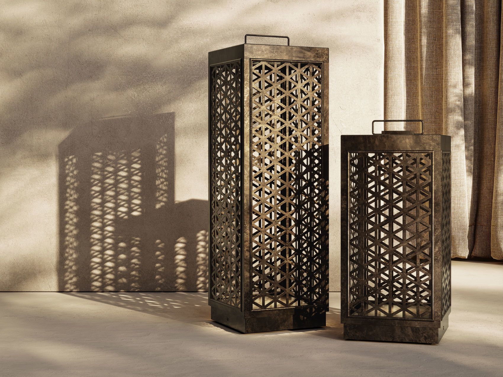 Напольная лампа из латуни Il Fanale Grid ARCH-00001472 - Вид №1