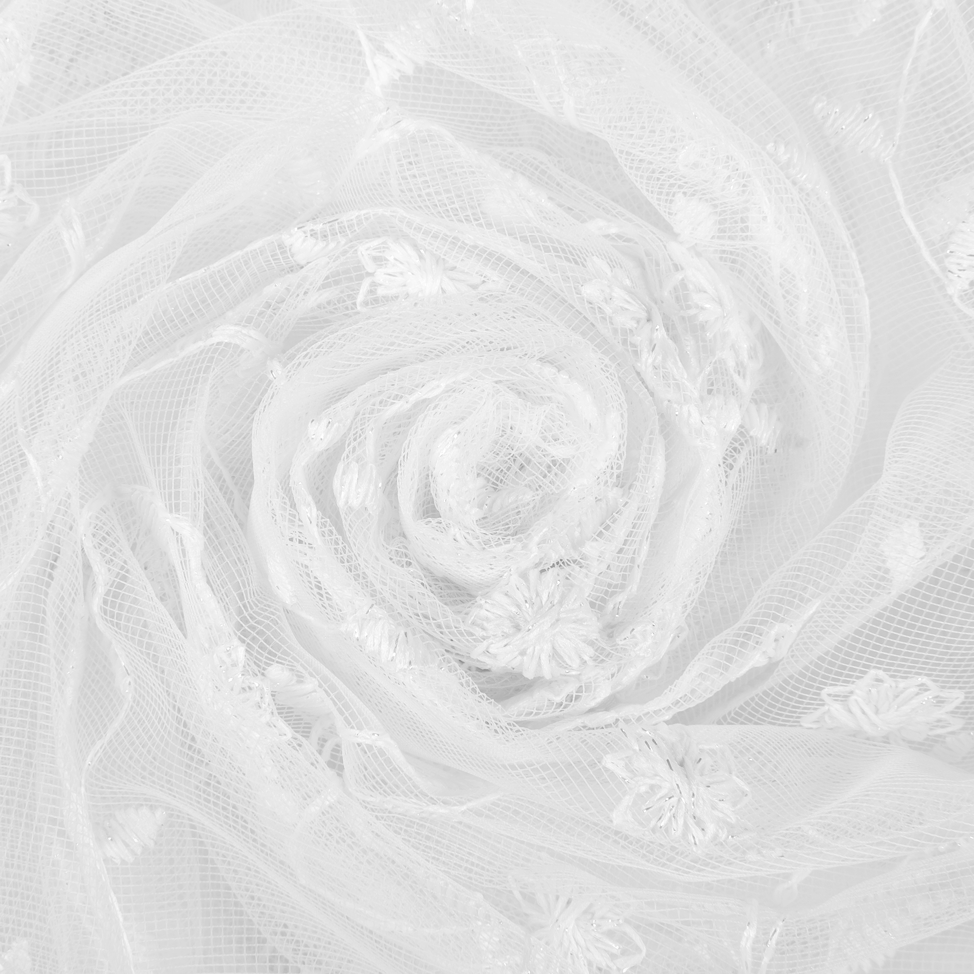 81960730 Тюль «Цветы» вышивка 285 см цвет белый STLM-0015437 TEX REPUBLIC