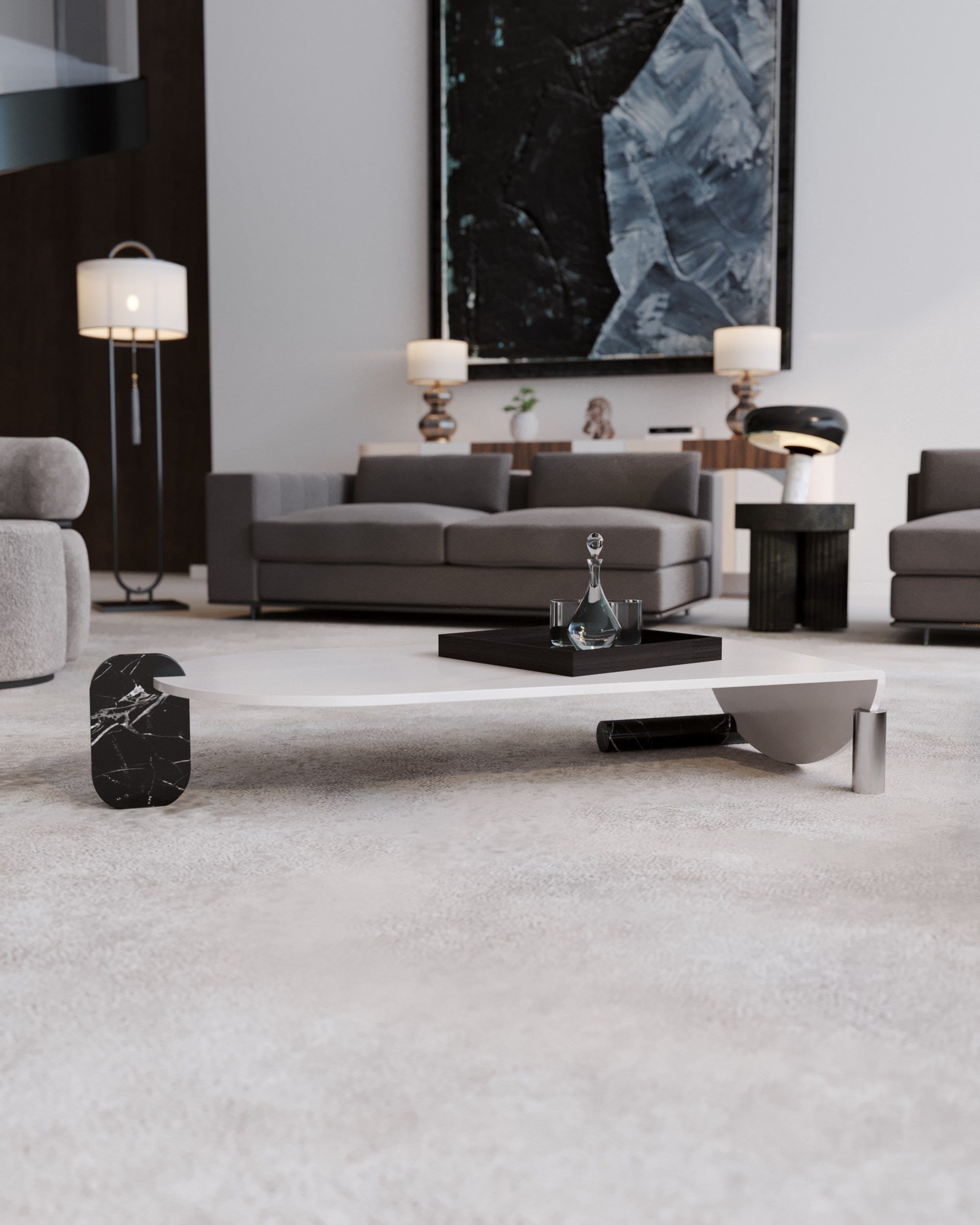 Мраморный журнальный столик DOOQ Playing Games ARCH-00139336 - Вид №6