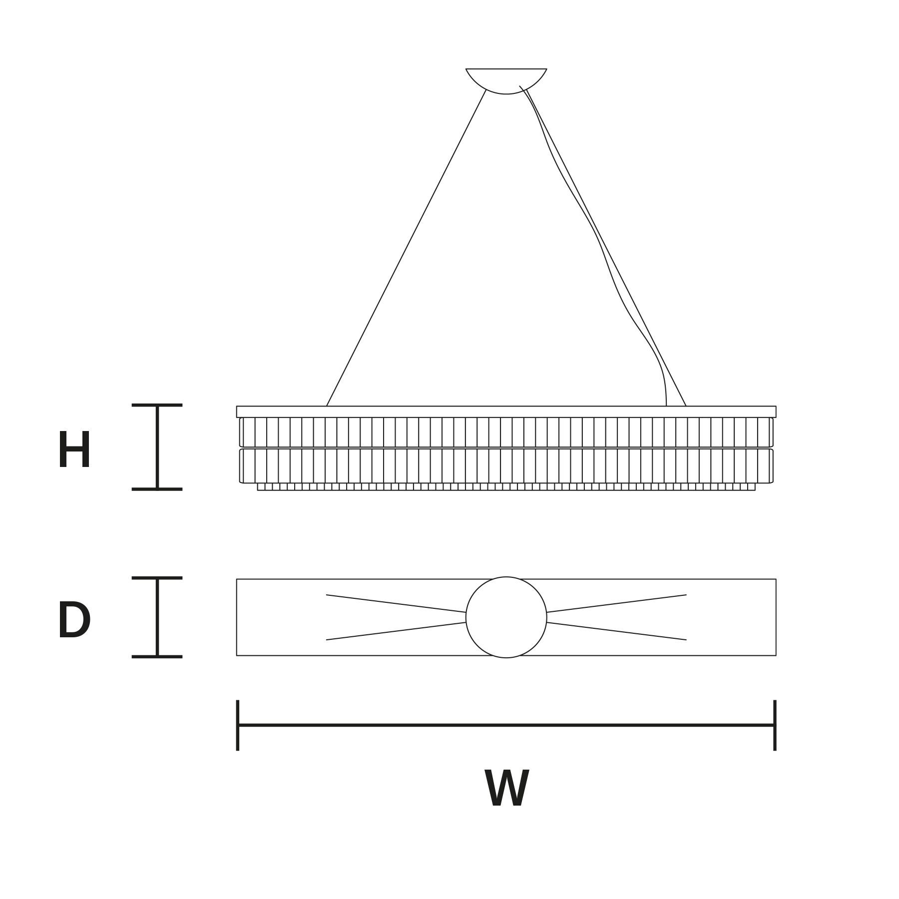 Окрашенный металлический подвесной светильник с кристаллами Masiero палладий ARCH-00130313 - Вид №2