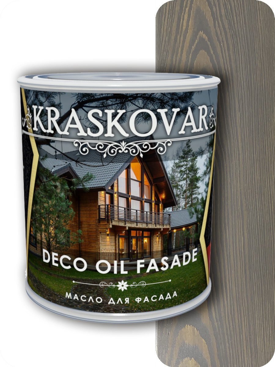 90234530 Масло для фасада Deco Oil Fasade Графит 0.75 л STLM-0142651 KRASKOVAR