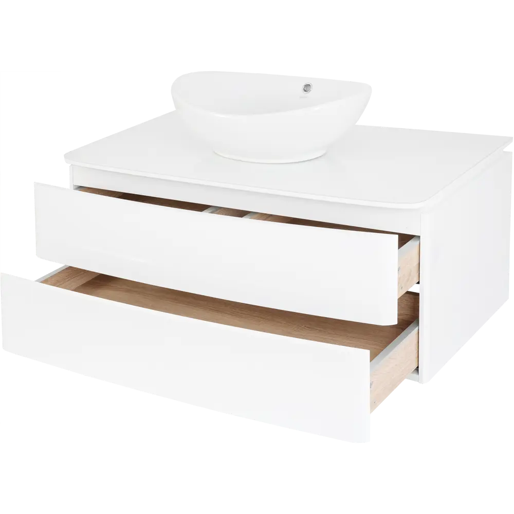 Тумба под раковину подвесная Cosmo 100 см цвет белый VIGO STLM-2193828 - Вид №2