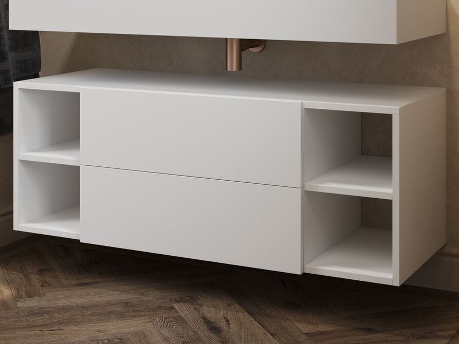 Шкаф для ванной комнаты из массива дерева с выдвижными ящиками RILUXA Apollo ARCH-00031501