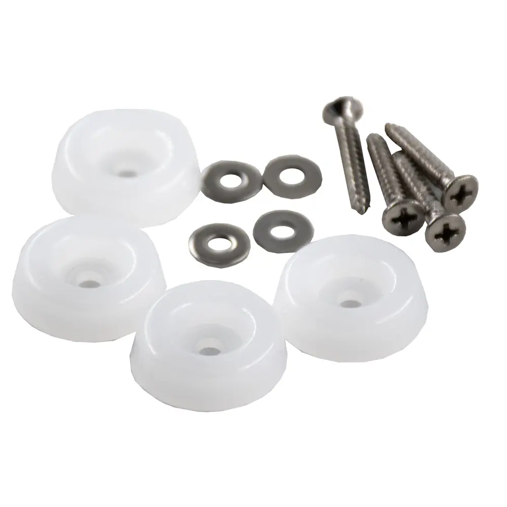 Накладки на мебельные ножки на саморезах ⌀30 мм круглые ПТФЭ прозрачные 4 шт DILWIS STLM-2196633