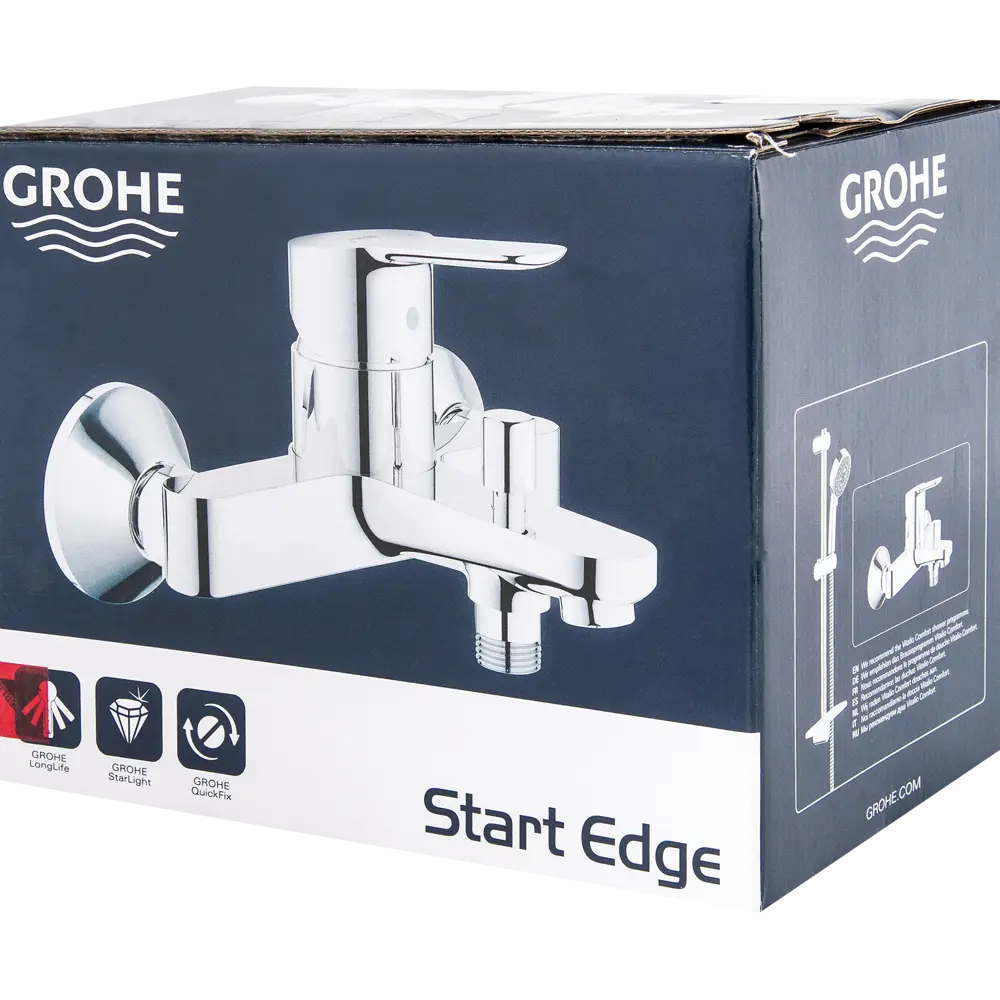 Смеситель для ванны Grohe Start Edge однорычажный цвет хром STLM-2027669 - Вид №4