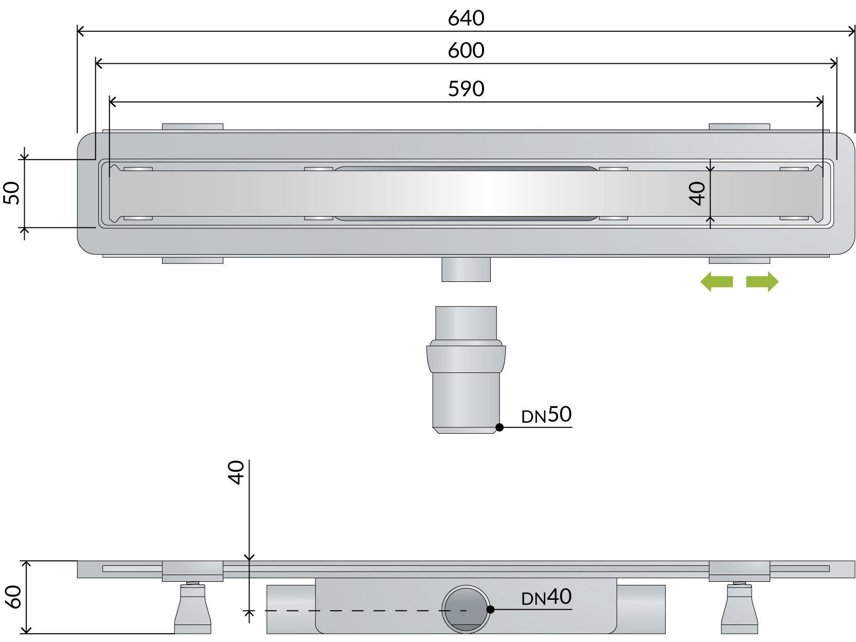 Слив для душа ABS OMP Unseen ARCH-00125576 - Вид №2