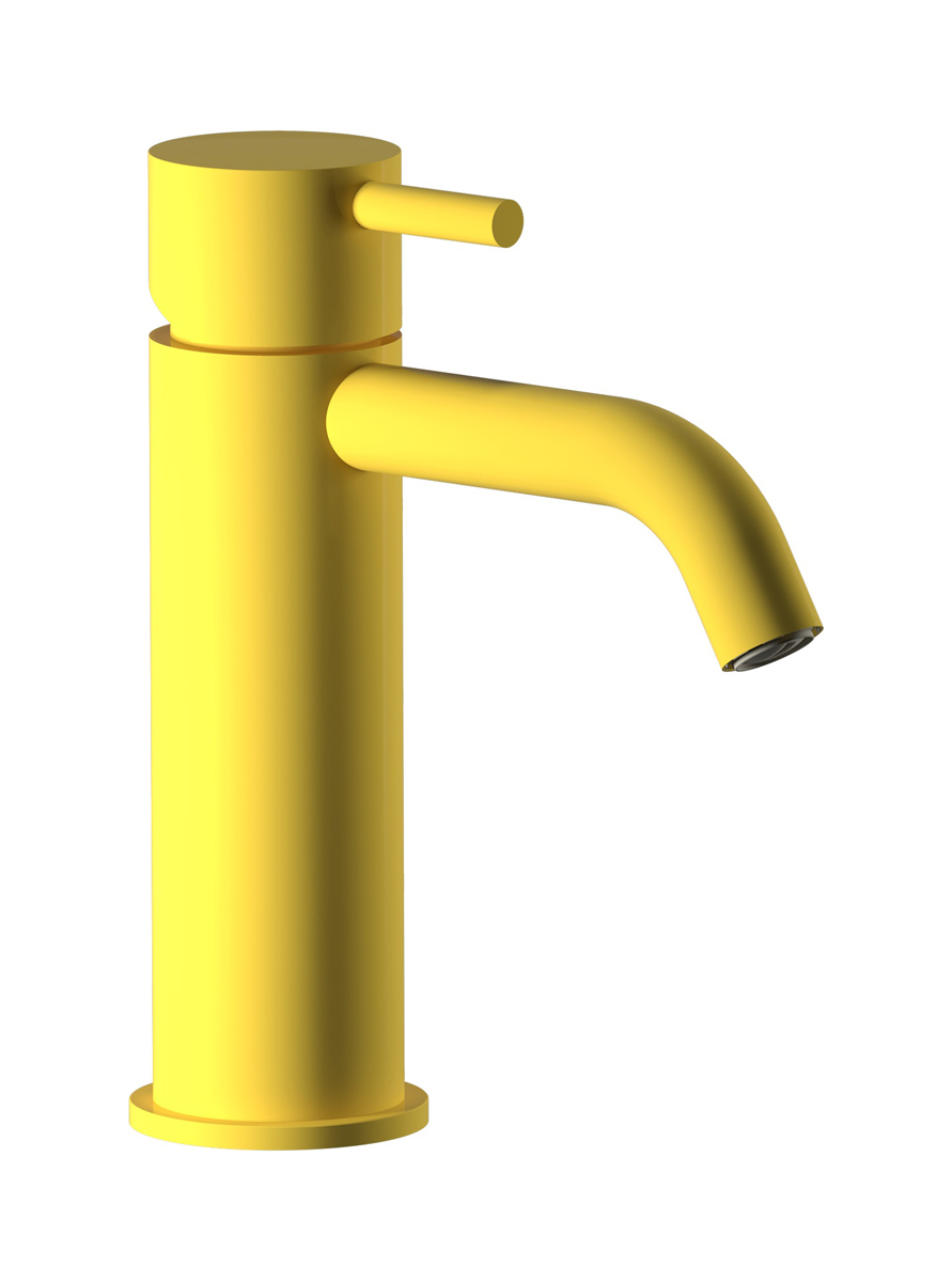 Смеситель для раковины на 1 отверстие в комплекте с донным клапаном WE ARE IB co200gi Yellow Franciacorta Colore