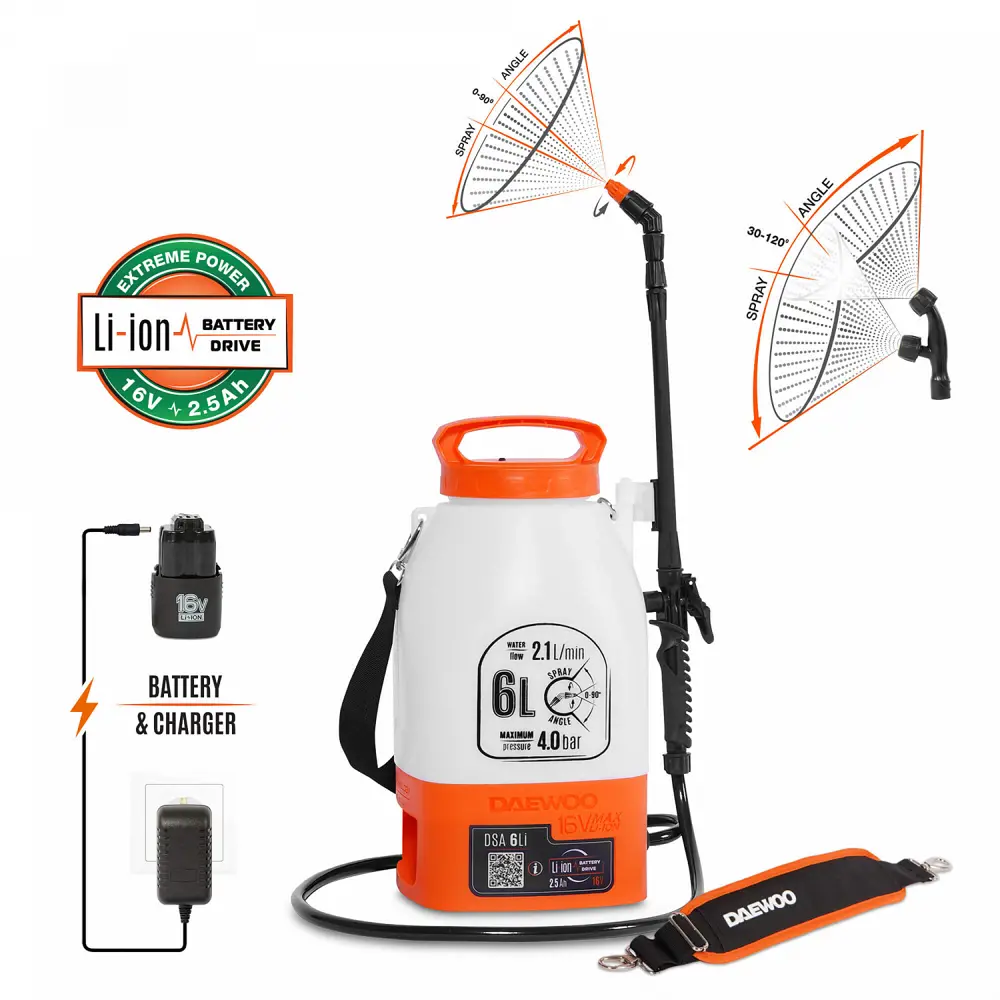 Опрыскиватель аккумуляторный Daewoo DSA 6 Li 6 л 87934530 STLM-2165023 Santreyd  - Вид №3