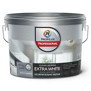 90190659 Краска для стен и потолков водно-дисперсионная Profilux Professional Extra white матовая 2.5 кг STLM-0126802