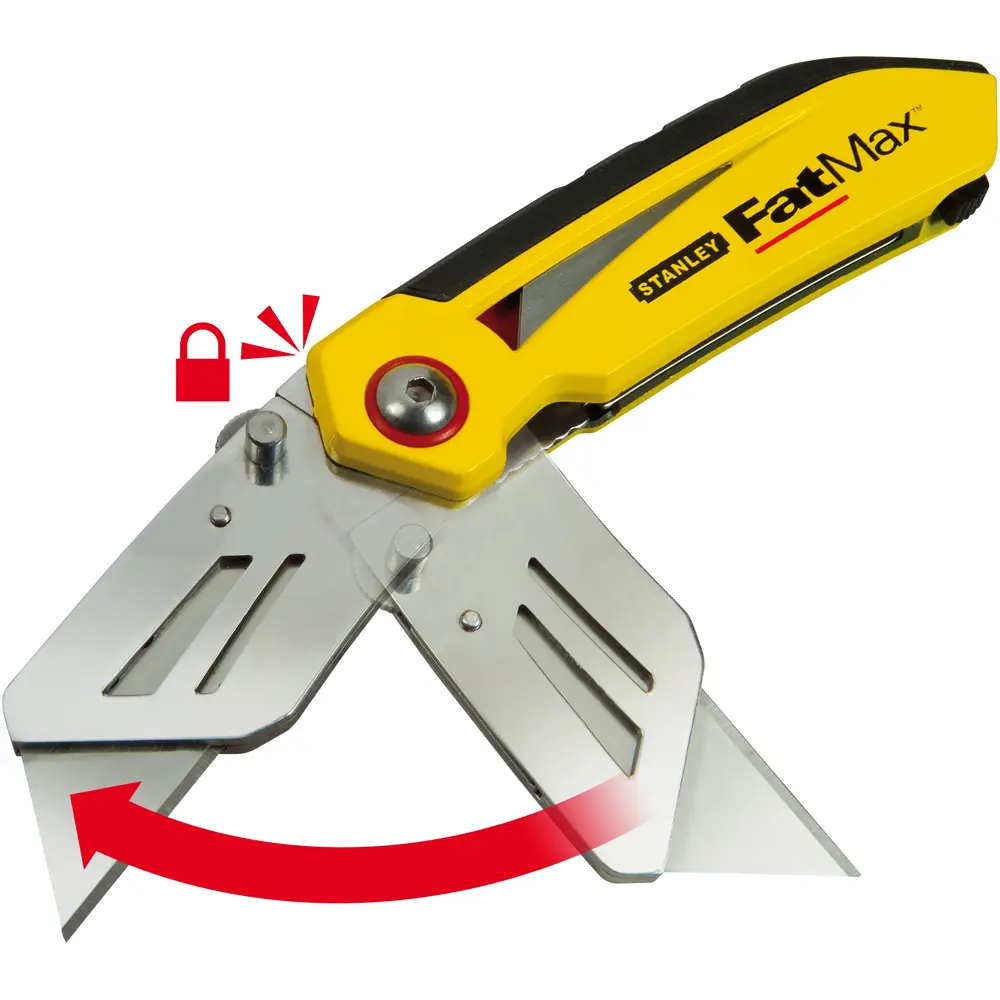 Нож строительный складной Stanley Fatmax FMHT0-10827, пластиковый корпус, трапециевидное лезвие 18 мм 84807044 STLM-2008237  - Вид №1