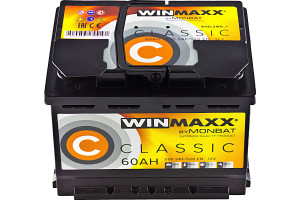 19727608 Автомобильная аккумуляторная батарея wINMAXX Classic 60 Ач 520 А прямая MW6052L21 MONBAT