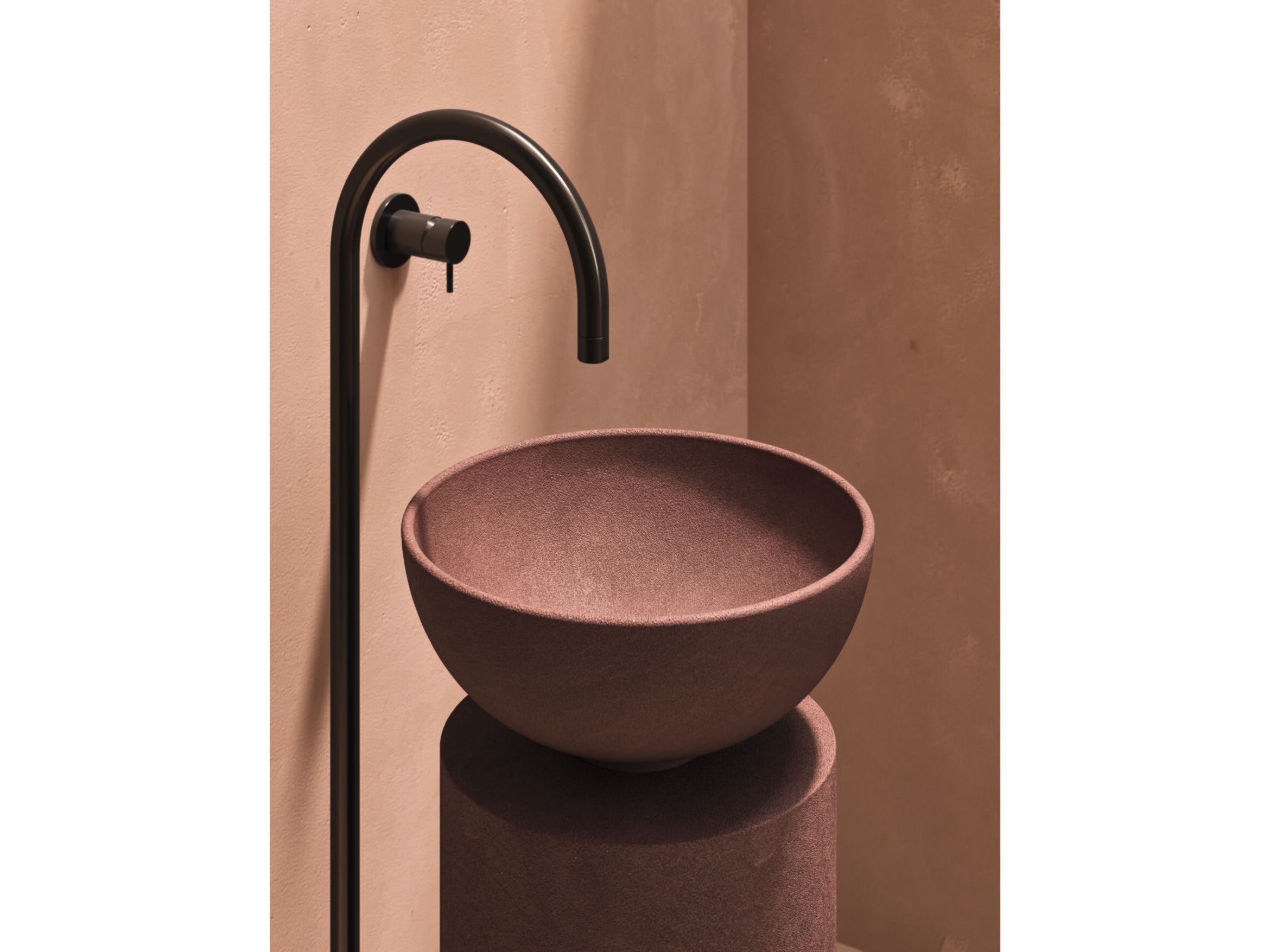 Бетонная отдельно стоящая круглая раковина Noorth Saba ARCH-00054515 - Вид №1