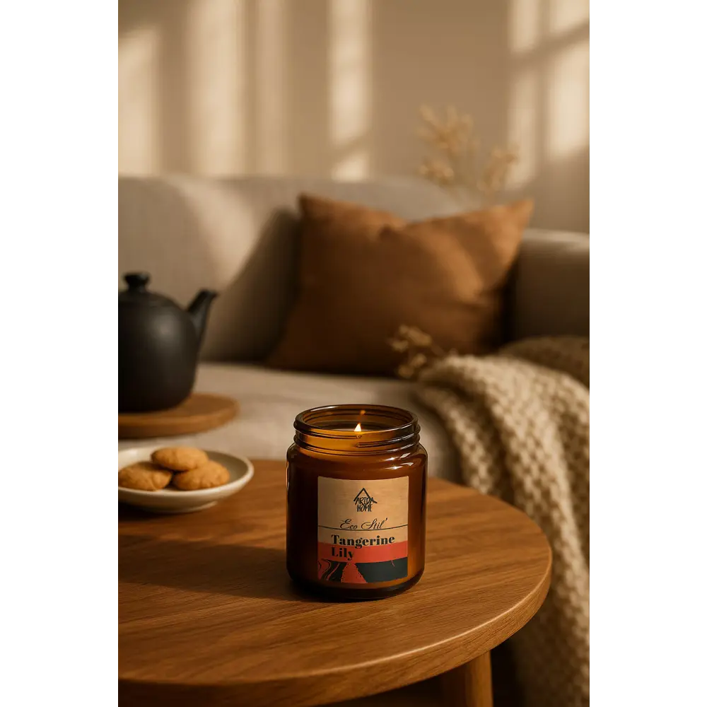 Свеча в стакане ароматизированная Eco Stil Мандарин и лилия ARIDA HOME STLM-2138377 - Вид №4