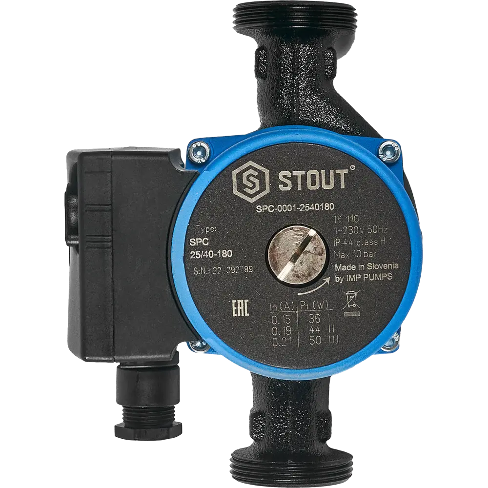 Циркуляционный насос Stout 25/4 180 мм с гайками 1 1/2" STLM-2121994 - Вид №1