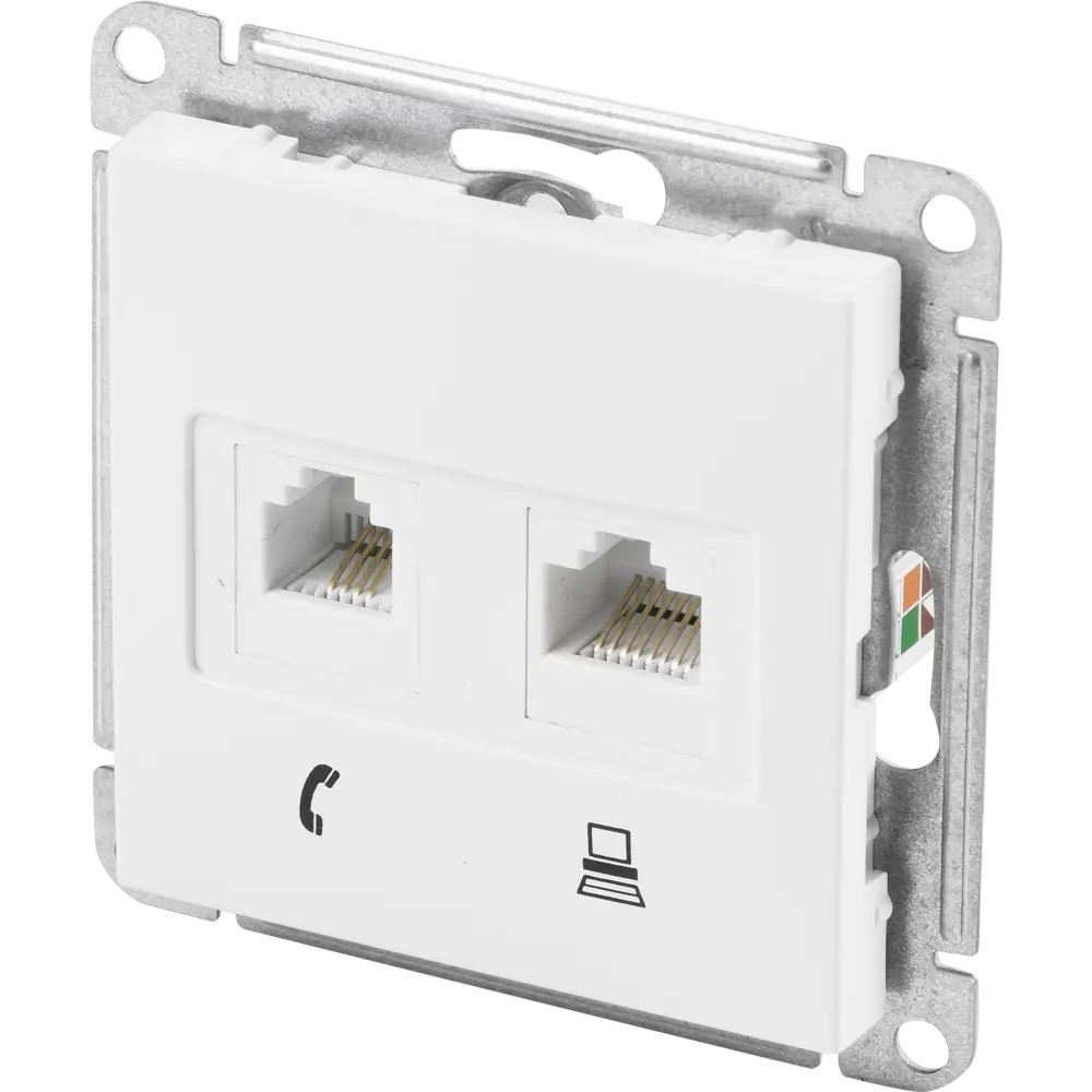 SYSTEME ELECTRIC W59 - Двойная розетка RJ11+RJ45 для телефона и интернета 18799130 STLM-0012740 - Вид №1
