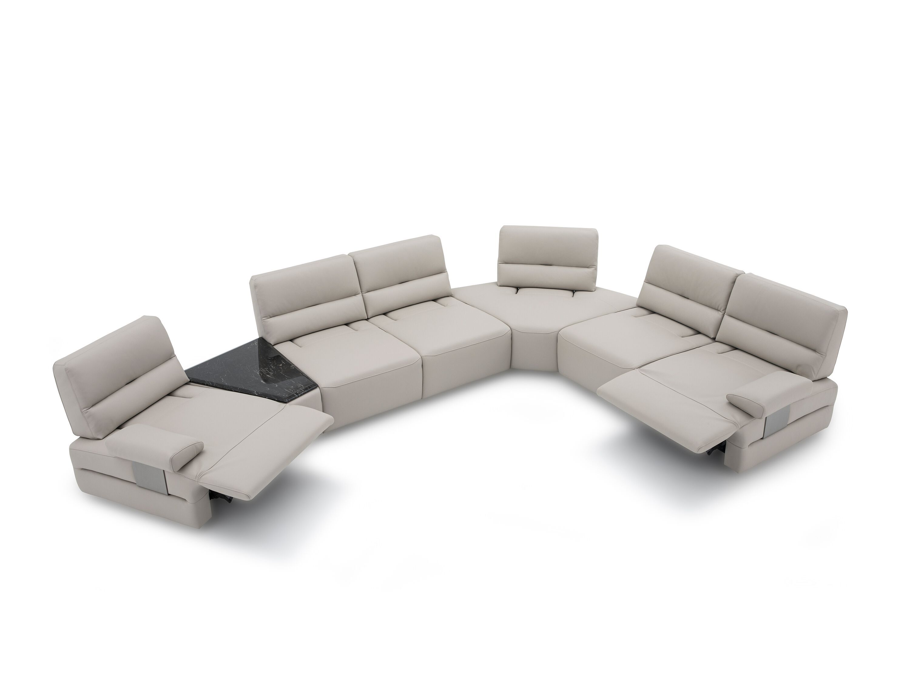 Кожаный угловой диван на 6 мест и более с электрическим движением CAMPO DE' FIORI лестница ARCH-00127771 - Вид №2