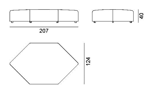 Синтетическое волокно сад пуф Gervasoni Gervasoni Outdoor ARCH-00072656 - Вид №2