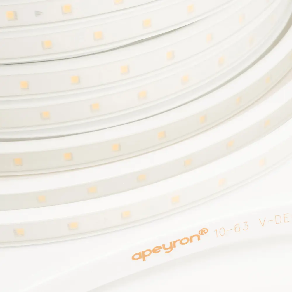 Светодиодная лента Apeyron 10-63 для контурной подсветки SMD 2835 60 диод/6 Вт/м 220 В 11 мм IP65 50 м теплый белый свет 87024381 STLM-2187225  - Вид №2