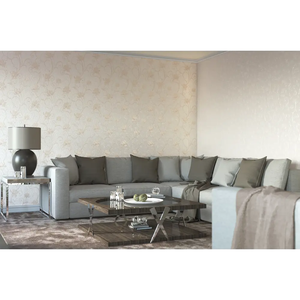 Обои флизелиновые Палитра Lilium бежевые 1.06 м PL71051-21 STLM-2092358 - Вид №3