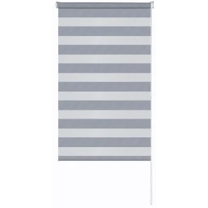 Рулонная штора день-ночь MIAMOZA Сиберия 80×160 см серая 89411396