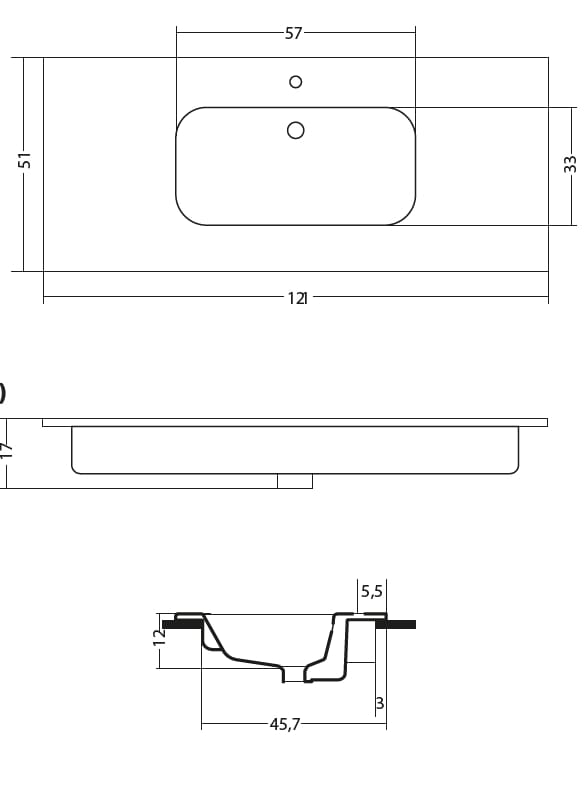 Керамическая встраиваемая раковина Gaia Mobili Complements ARCH-00149294 - Вид №6