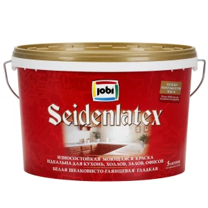 Краска для стен и потолков Jobi Seidenlatex 11909 цвет белый 5 л