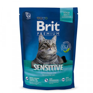 ПР0037861 Корм для кошек Premium Cat Sensitive гипоалл. с чувствительным пищеварением, ягненок сух. 1,5кг Brit