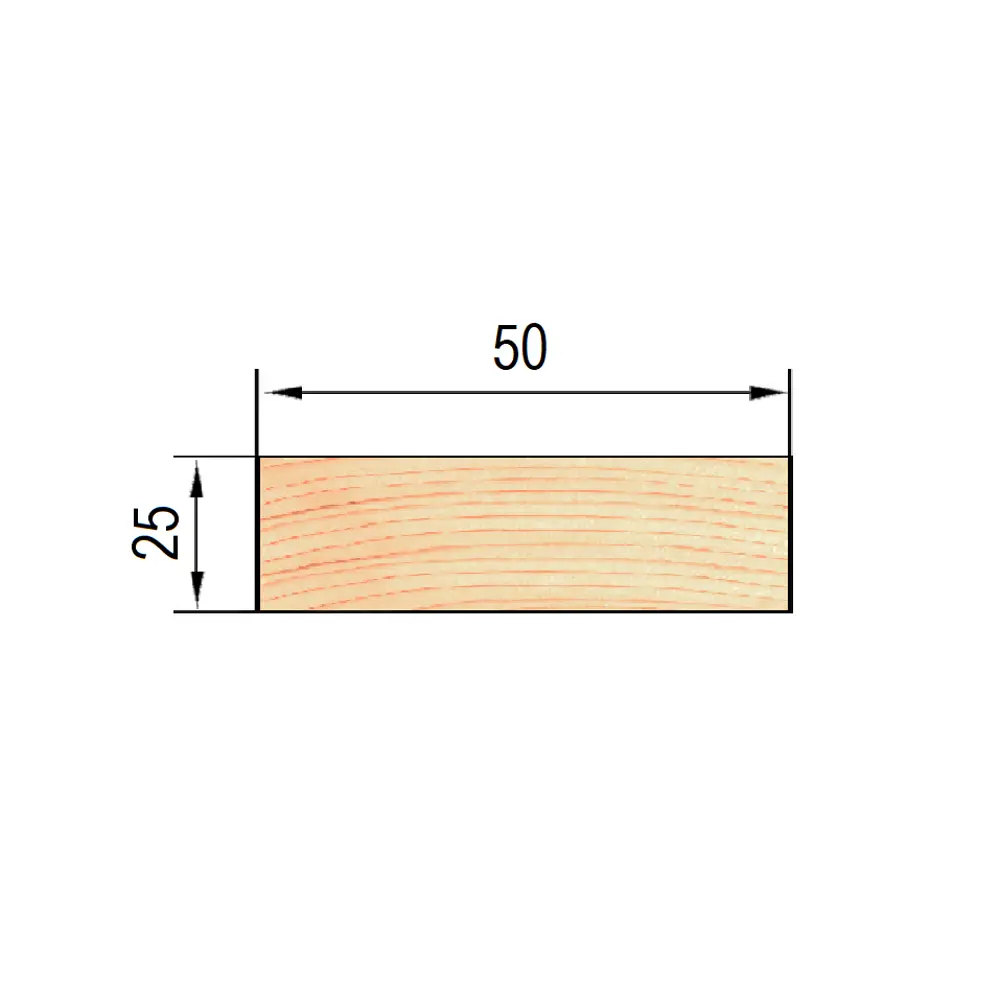 Santreyd Рейка строительная из хвои 25х50х2000 мм для каркасов и отделки 83815455 STLM-0044714 - Вид №2