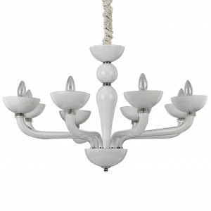 Подвесная люстра Ideal Lux Casanova SP8 Bianco IDEAL LUX ДИЗАЙНЕРСКИЕ, CASANOVA BIANCO 057287 Белый