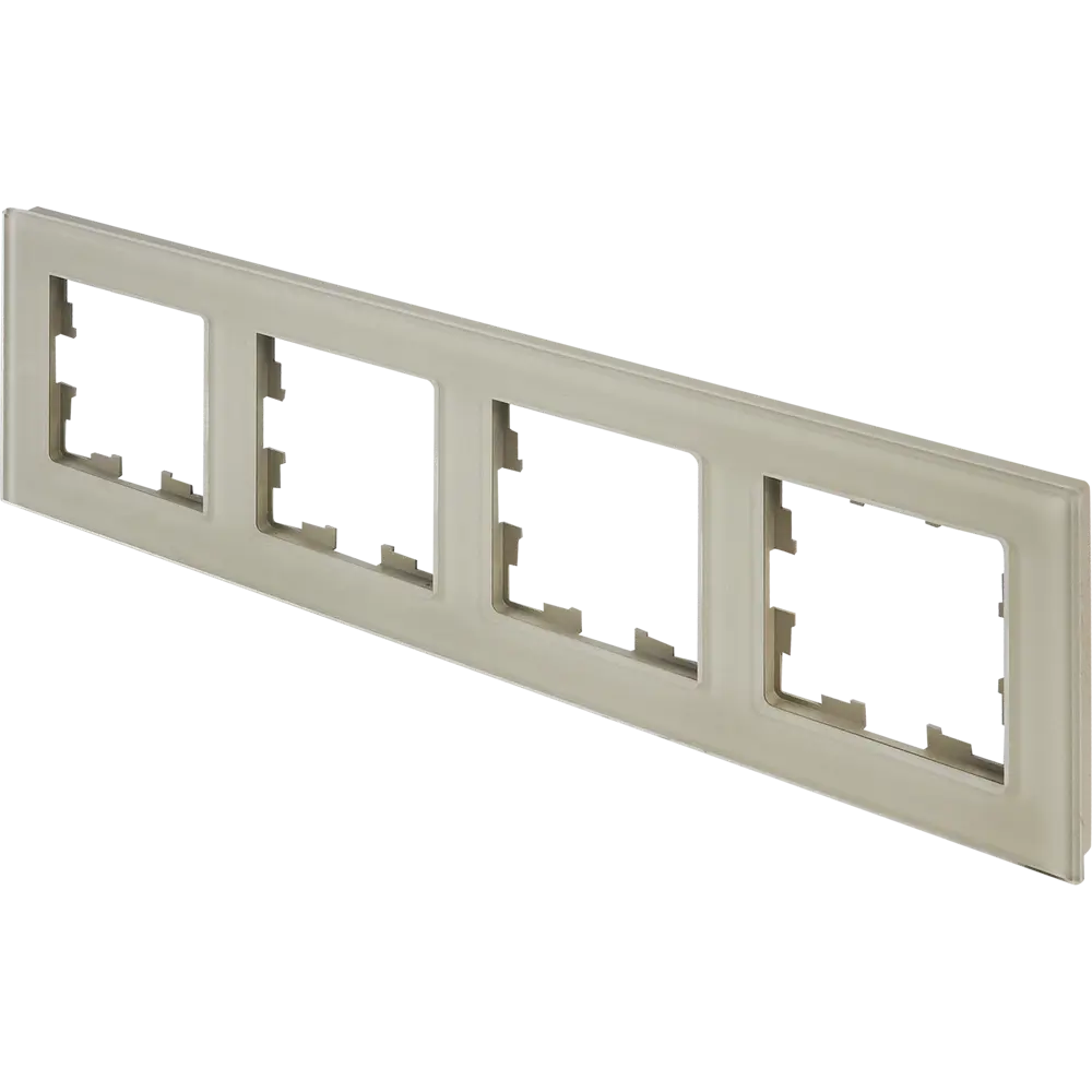Рамка для розеток IEK Brite 4 поста дымчатая 87761303 STLM-1112095 - Вид №2