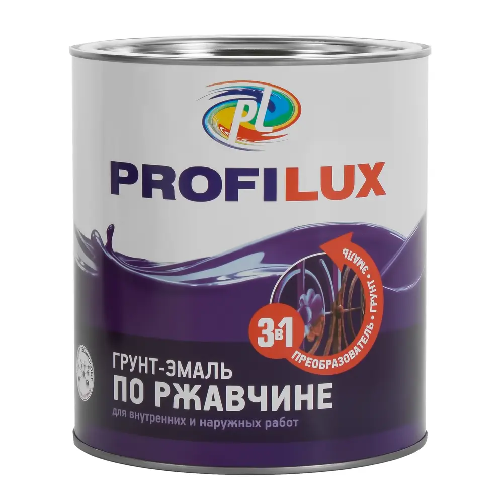 Эмаль по ржавчине 3в1 цвет серый 2.7 кг PROFILUX STLM-2098079
