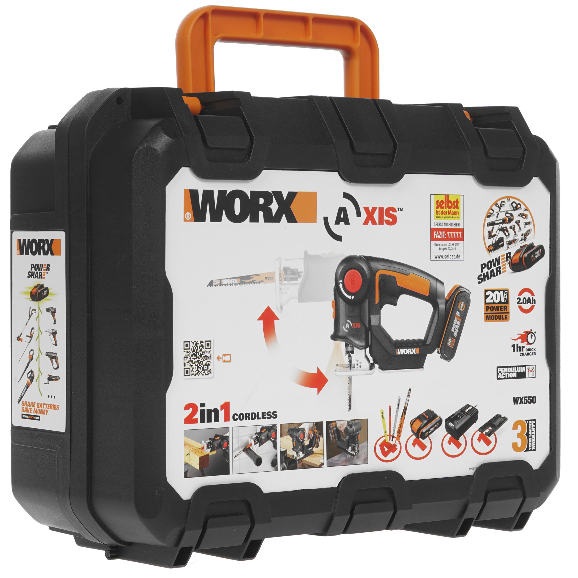 Электрический лобзик Worx Axis WX550 PowerShare 20V 8143030 STDN-0038725 - Вид №8