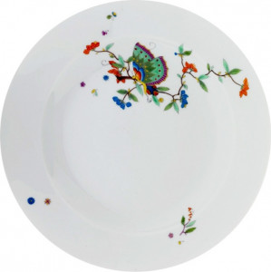 10554680 Meissen Тарелка десертная 22см "Зеленая бабочка" (лим.вып.6/100) Фарфор