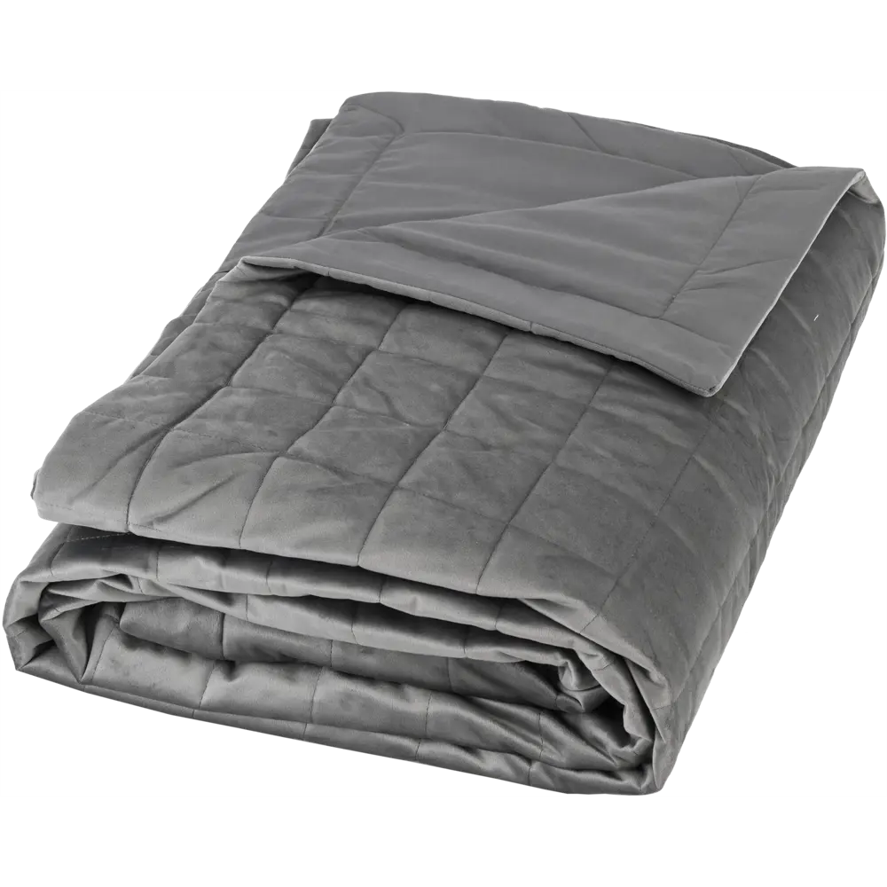 Покрывало Inspire Velvet Etna 220x240 см велюр цвет темно-серый STLM-2098074