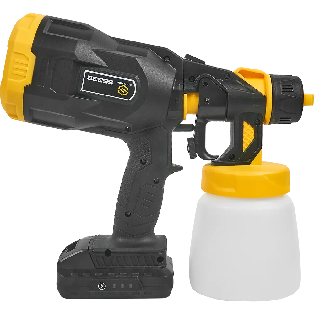 Краскопульт аккумуляторный Schtaer S633B, 20 В Li-ion 1x2 Ач, 200 мл/мин STLM-2117157 - Вид №2