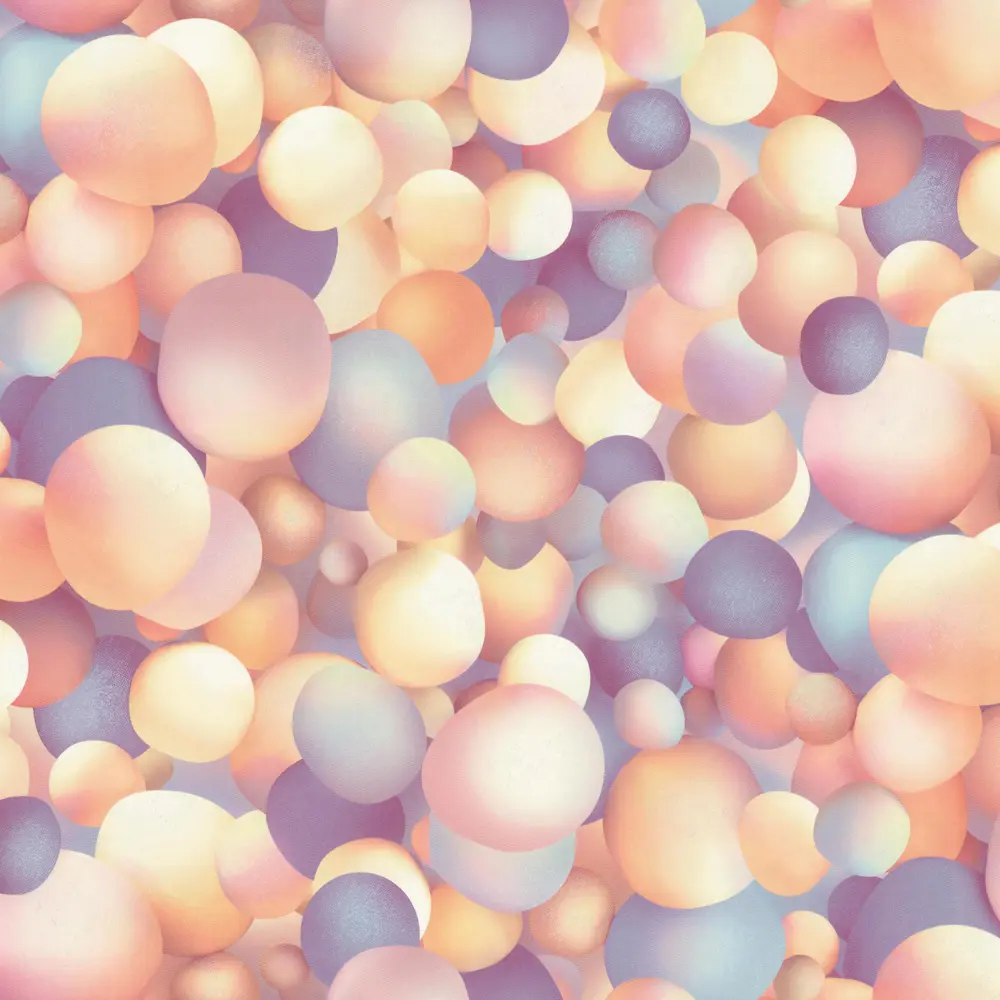 Обои флизелиновые Home Color Bubbles оранжево-фиолетовые 1.06 м HC71650-51 STLM-2189358 - Вид №1