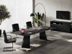 Прямоугольный стол для совещаний с системой люверсов