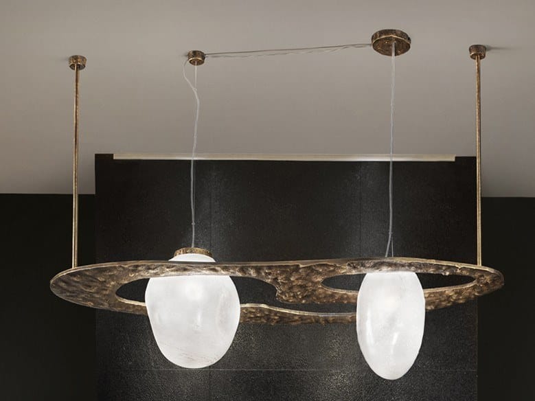 Подвесной светильник из дутого стекла и металла Patrizia Volpato Камень ARCH-00103808 - Вид №1