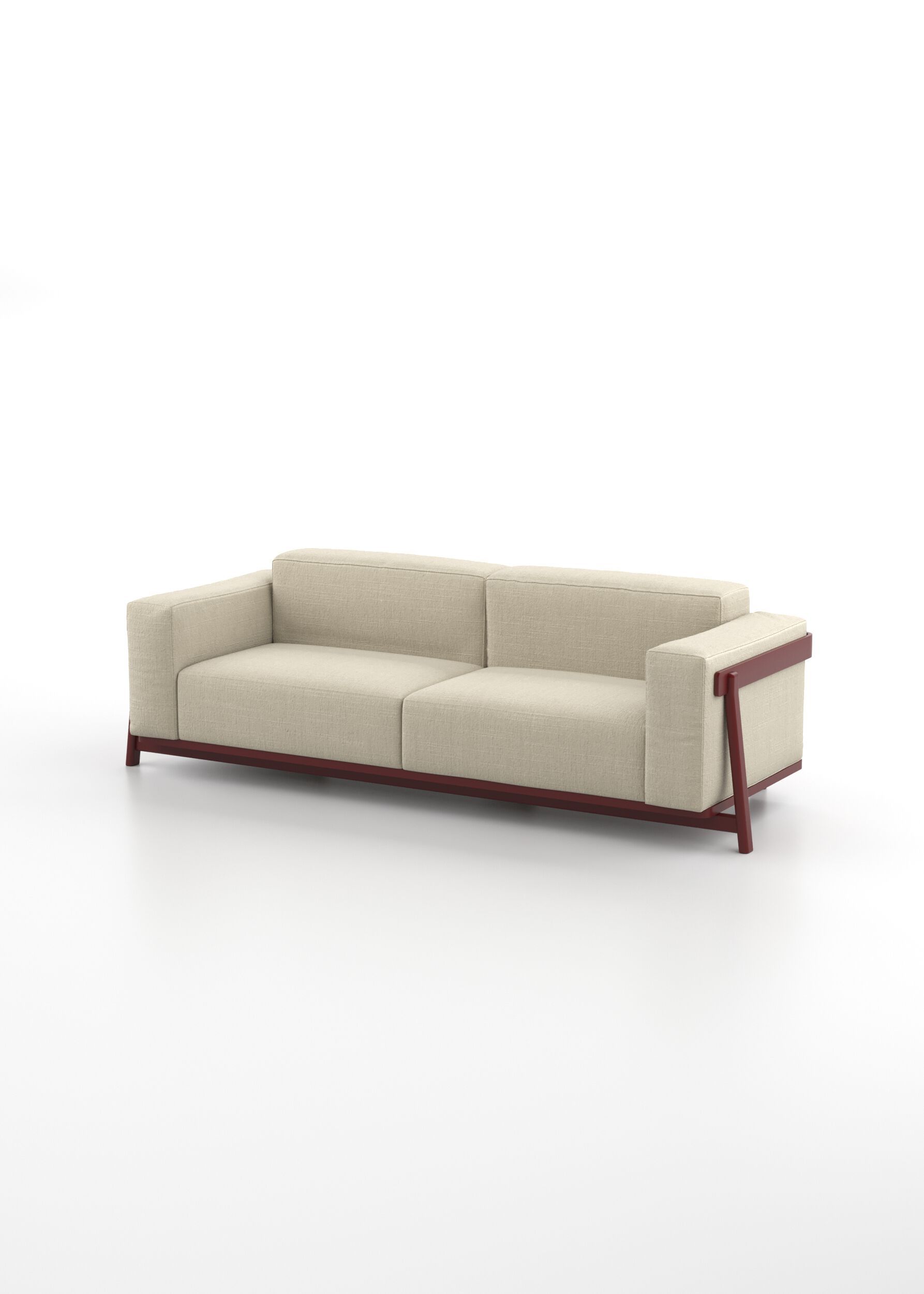 4-местный тканевый линейный диван Omelette Editions масала ARCH-00079831 - Вид №6