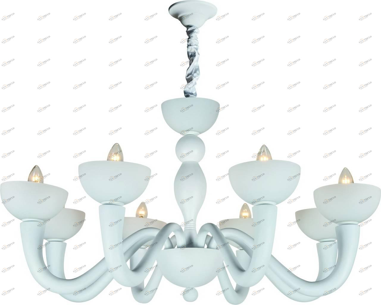 Подвесная люстра Divinare Bianca 7091/01 LM-8 DIVINARE ДИЗАЙНЕРСКИЕ, BIANCA 074549 Белый 