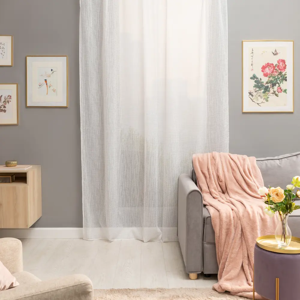 Тюль на ленте Inspire Emelyne 200x280 см цвет белый STLM-2063821