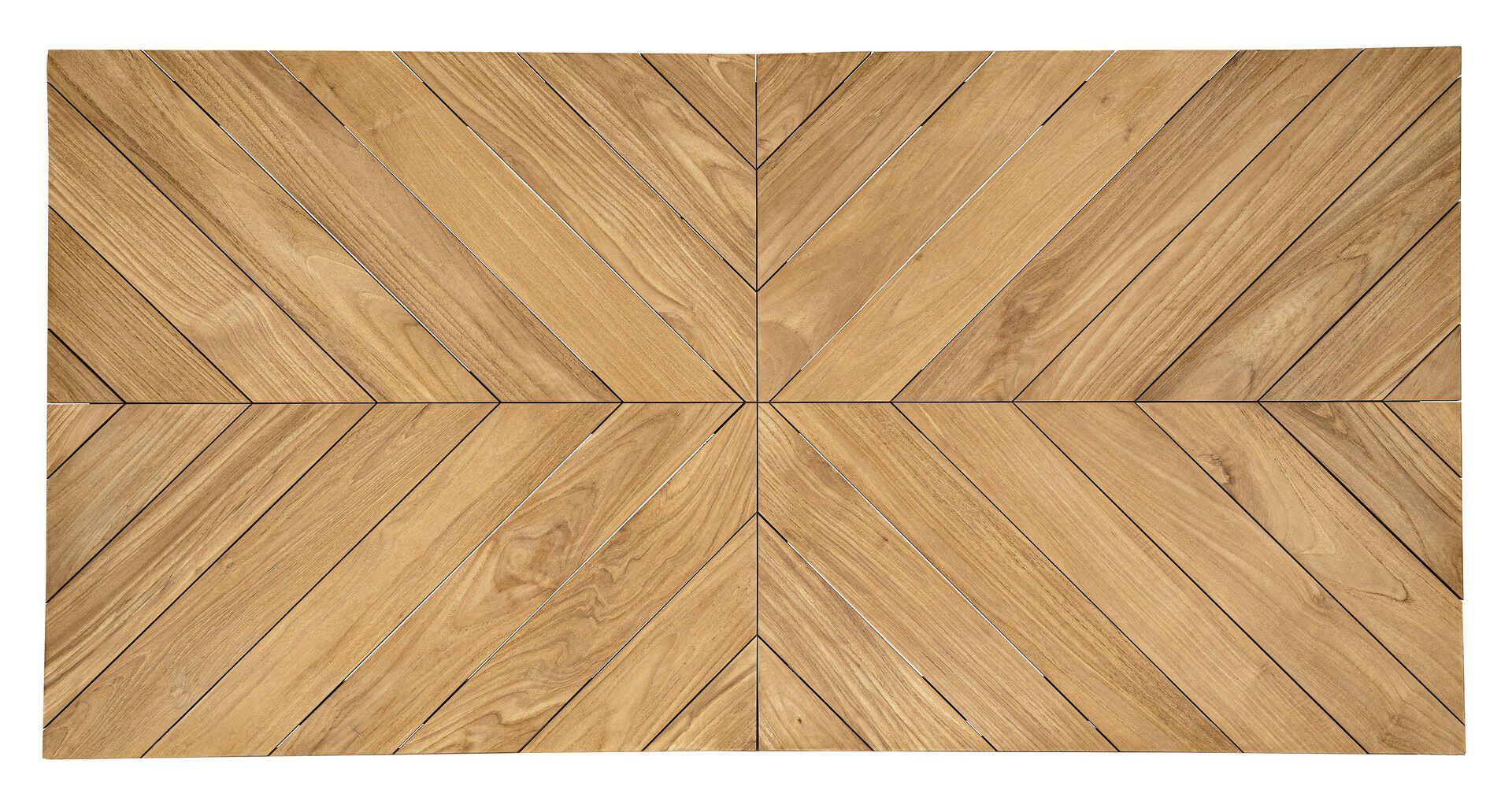 Прямоугольный стол для сада из алюминия и тика BIZZOTTO PALMDALE ARCH-00008911 - Вид №1