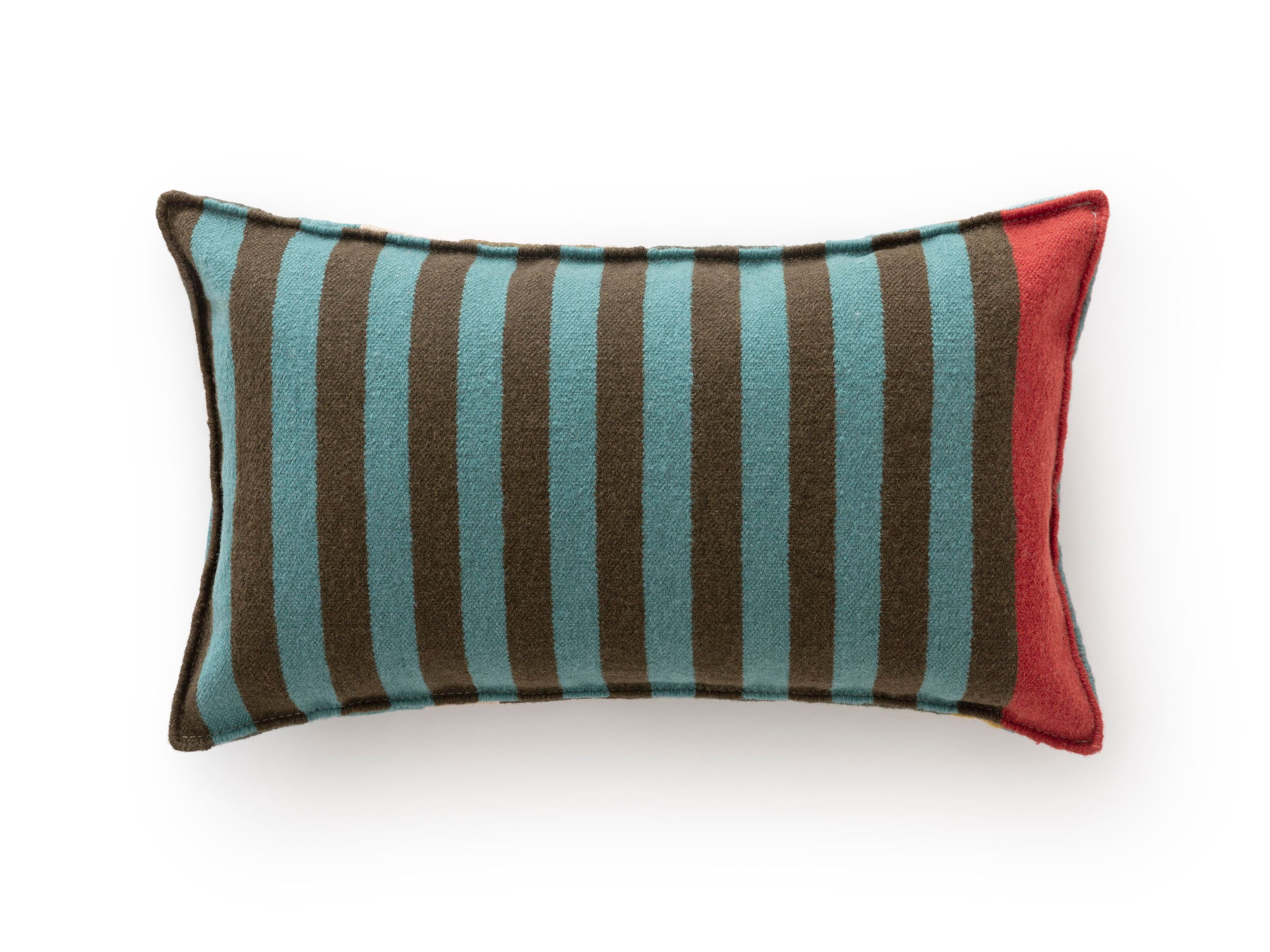 Съемная шерстяная подушка с геометрическим рисунком GAN Vanguardias ARCH-00072484 - Вид №3