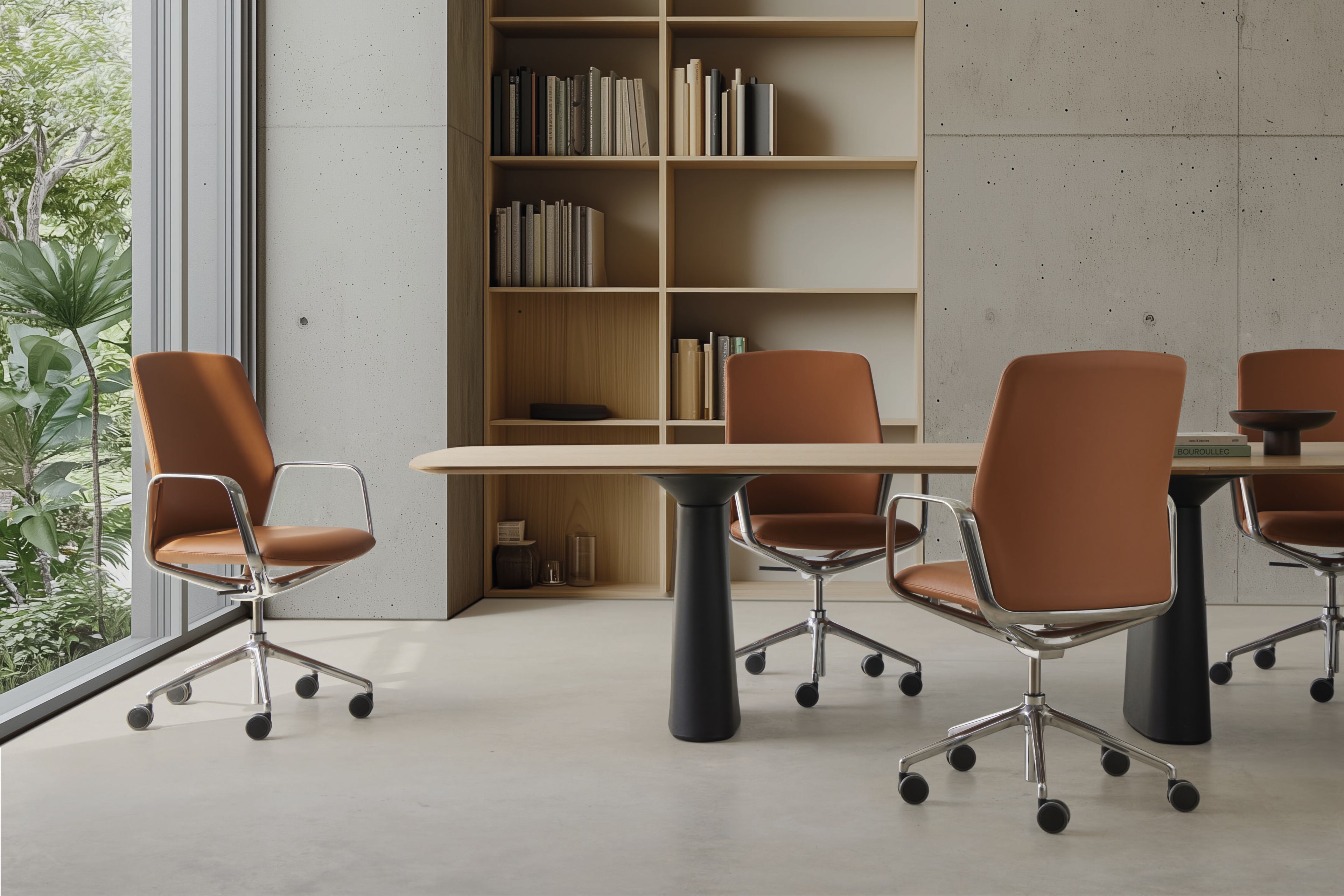 5-спицевое вращающееся офисное кресло с тканевыми колесами INCLASS Exa ARCH-00065893 - Вид №12