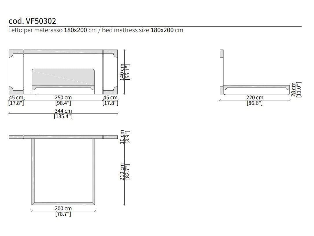 Мягкая кровать из ткани Vittoria Frigerio CORIO ARCH-00066202 - Вид №4
