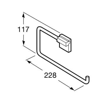 Металлическая вешалка для полотенец Roca Рубик ARCH-00048476 - Вид №2
