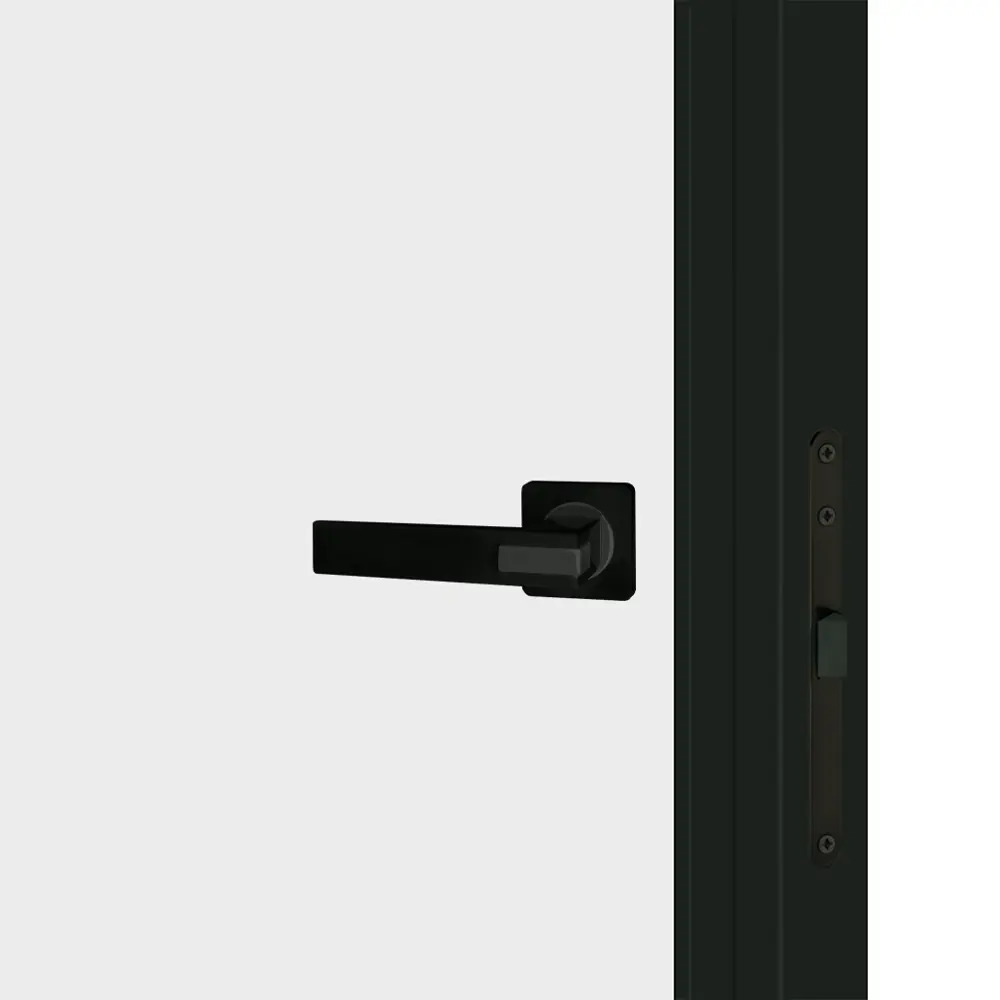 Дверь межкомнатная глухая Invisible 80x220 см цвет белый с замком обратное открытие черная кромка правая 89433743 STLM-2017872 VELLDORIS  - Вид №2