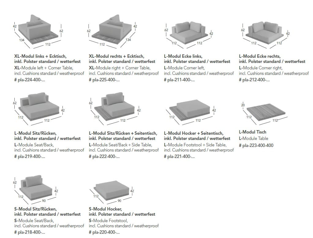 Садовый диван из тикового дерева solpuri Плато ARCH-00033669 - Вид №6