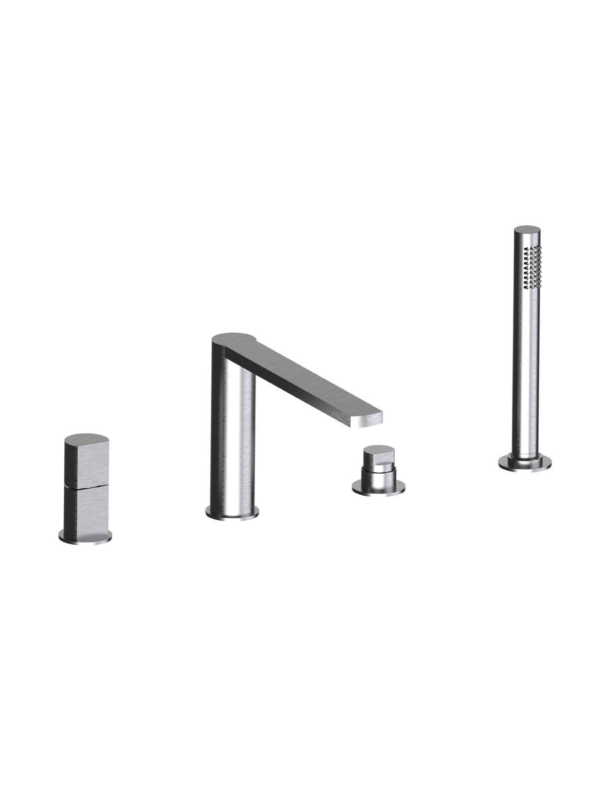 Встраиваемый смеситель для ванны из нержавеющей стали с переключателем Rubinetterie Frattini Borgia ARCH-00145316 - Вид №4